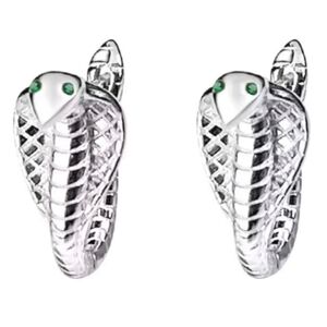 925 Sterling Silver Cobra Reptile Earrings